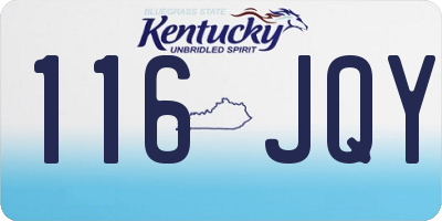 KY license plate 116JQY