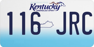 KY license plate 116JRC