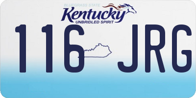 KY license plate 116JRG