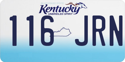 KY license plate 116JRN