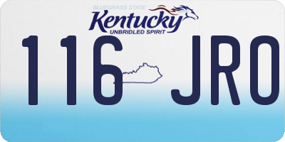 KY license plate 116JRO