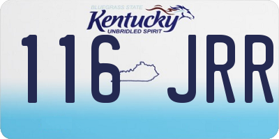 KY license plate 116JRR