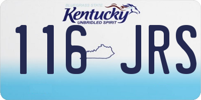 KY license plate 116JRS