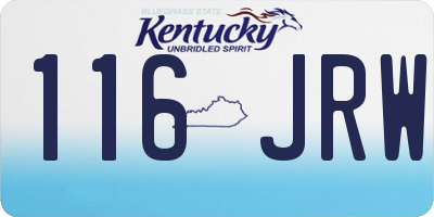 KY license plate 116JRW