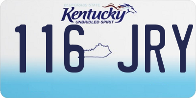 KY license plate 116JRY