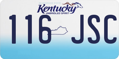 KY license plate 116JSC