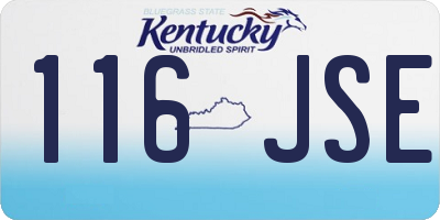 KY license plate 116JSE
