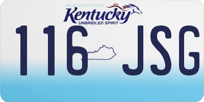 KY license plate 116JSG