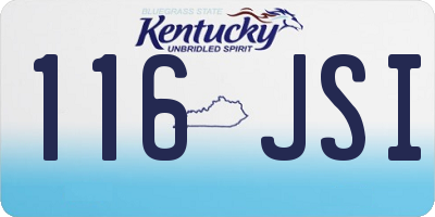 KY license plate 116JSI