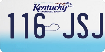 KY license plate 116JSJ