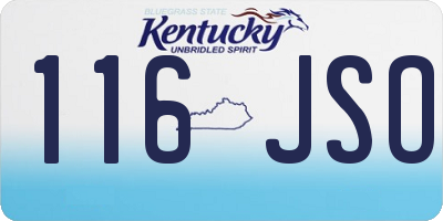 KY license plate 116JSO