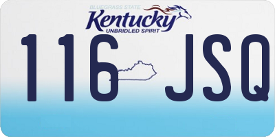 KY license plate 116JSQ