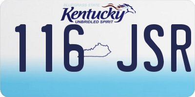 KY license plate 116JSR