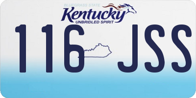 KY license plate 116JSS