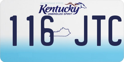 KY license plate 116JTC