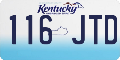 KY license plate 116JTD