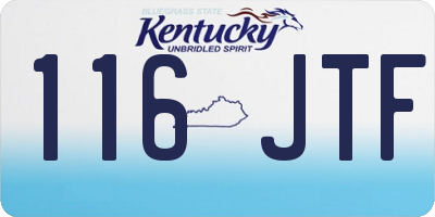 KY license plate 116JTF
