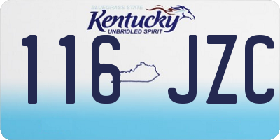 KY license plate 116JZC