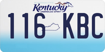 KY license plate 116KBC