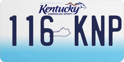 KY license plate 116KNP