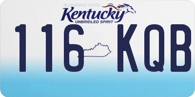 KY license plate 116KQB