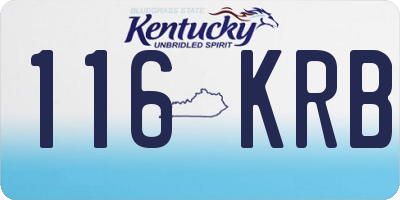 KY license plate 116KRB