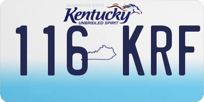 KY license plate 116KRF