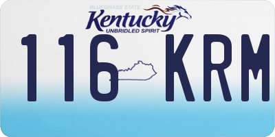 KY license plate 116KRM
