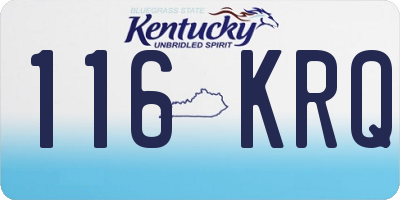 KY license plate 116KRQ
