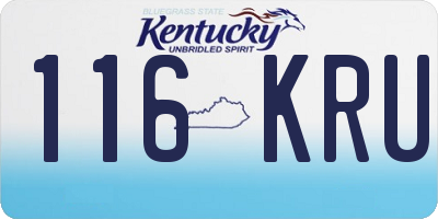 KY license plate 116KRU