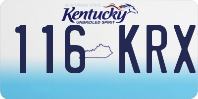 KY license plate 116KRX