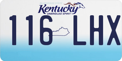 KY license plate 116LHX