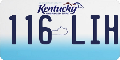 KY license plate 116LIH
