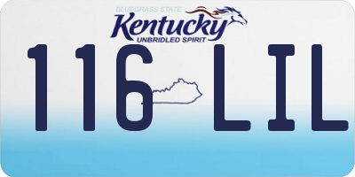 KY license plate 116LIL