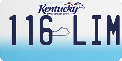 KY license plate 116LIM