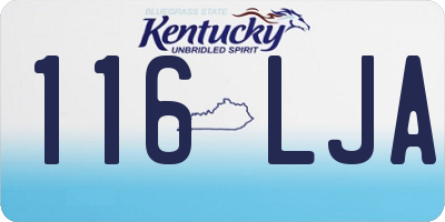 KY license plate 116LJA