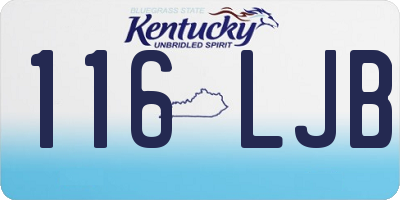 KY license plate 116LJB