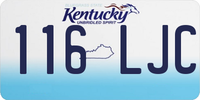 KY license plate 116LJC