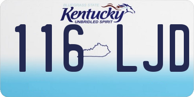KY license plate 116LJD