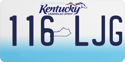 KY license plate 116LJG