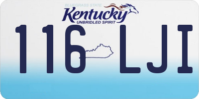 KY license plate 116LJI