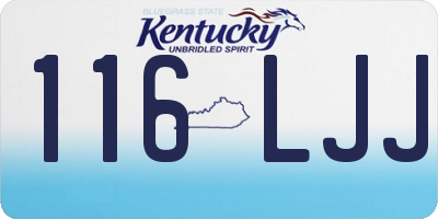 KY license plate 116LJJ