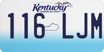 KY license plate 116LJM