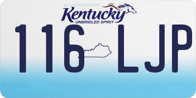 KY license plate 116LJP
