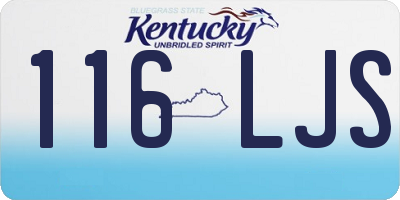 KY license plate 116LJS