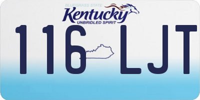 KY license plate 116LJT
