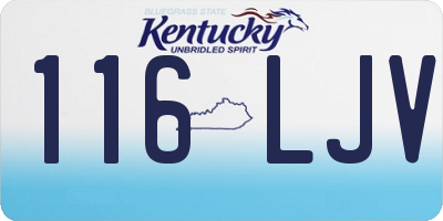 KY license plate 116LJV