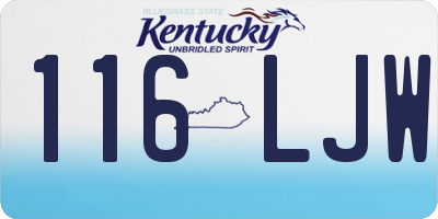KY license plate 116LJW
