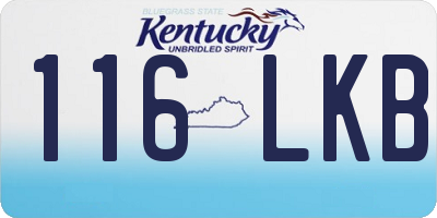 KY license plate 116LKB