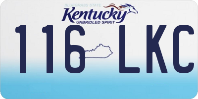 KY license plate 116LKC